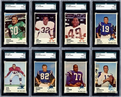 1961 Fleer Football Complete Set of 220 Cards with 19 SGC Graded 